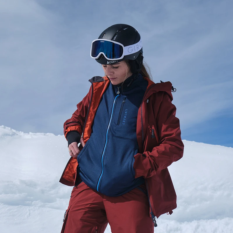 UNTRAKT Womens Andesine Fleece Jacket (Ink/Bluebird) | Sportpursuit.co