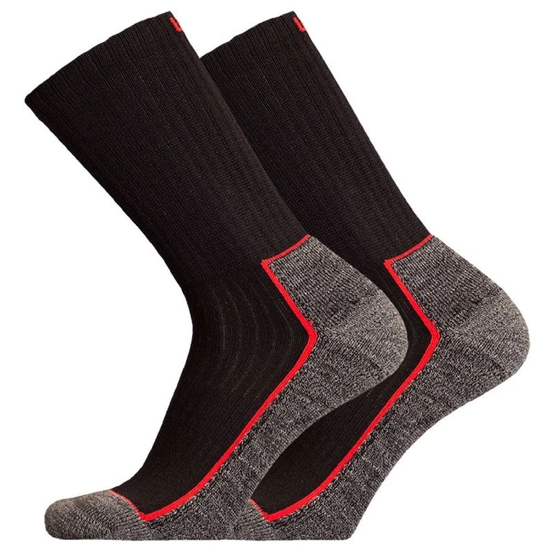 Uphill Sport Saana Thermal Merino Blend Thick Socks (Black/Red/Grey)