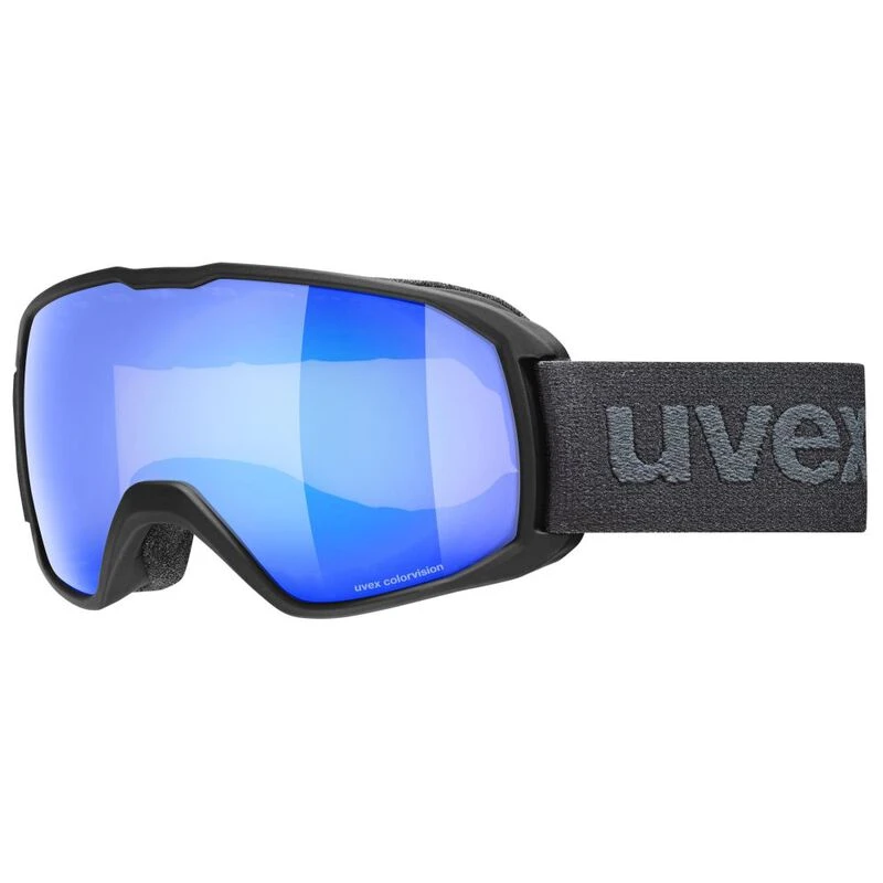 Uvex Xcitd CV Ski & Snowboarding Goggles (Black/Mirror Blue) Sportpu