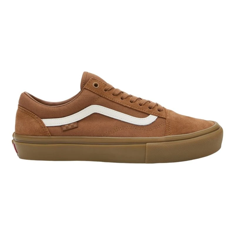 Vans Mens Skate Old Skool Casual Shoes Brown Gum Sportpursuit