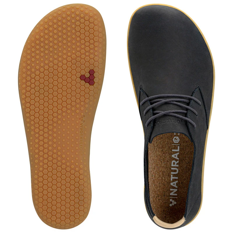 Vivobarefoot Mens Ra II Leather Shoes Midnight Navy Sportpursuit.c