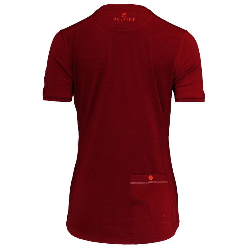 Vulpine Womens Merino Henley Biking Red Sportpursuit Com