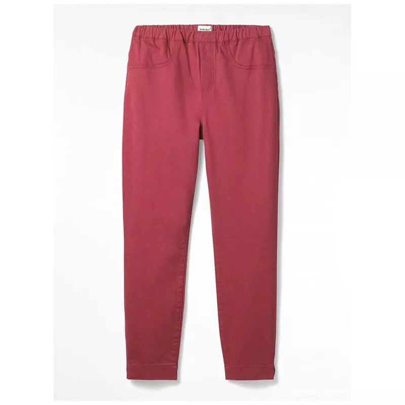 Red cropped jeggings top