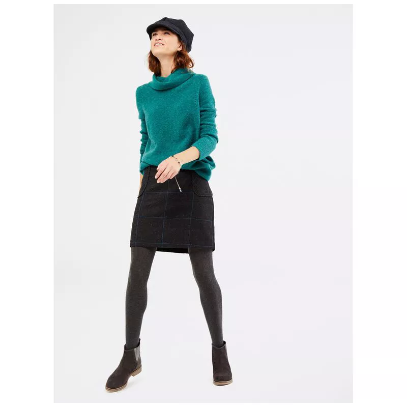 White Stuff Womens Suki Textured Skirt Grey Sportpursuit