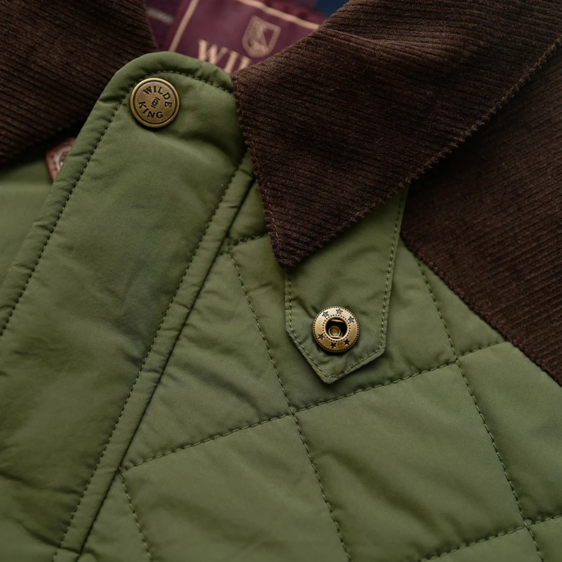 Wilde and King Mens Barnard Quilted Jacket (Olive) | Sportpursuit.com