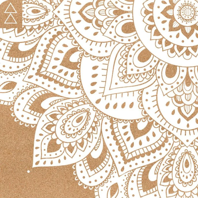 Yoga Design Lab Cork Yoga Mat (3.5mm Mandala White) Sportpursuit.c