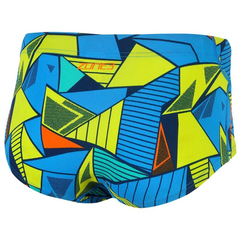 Zone3 Mens Prism 2.0 Swim Brief Short (Navy/Yellow)