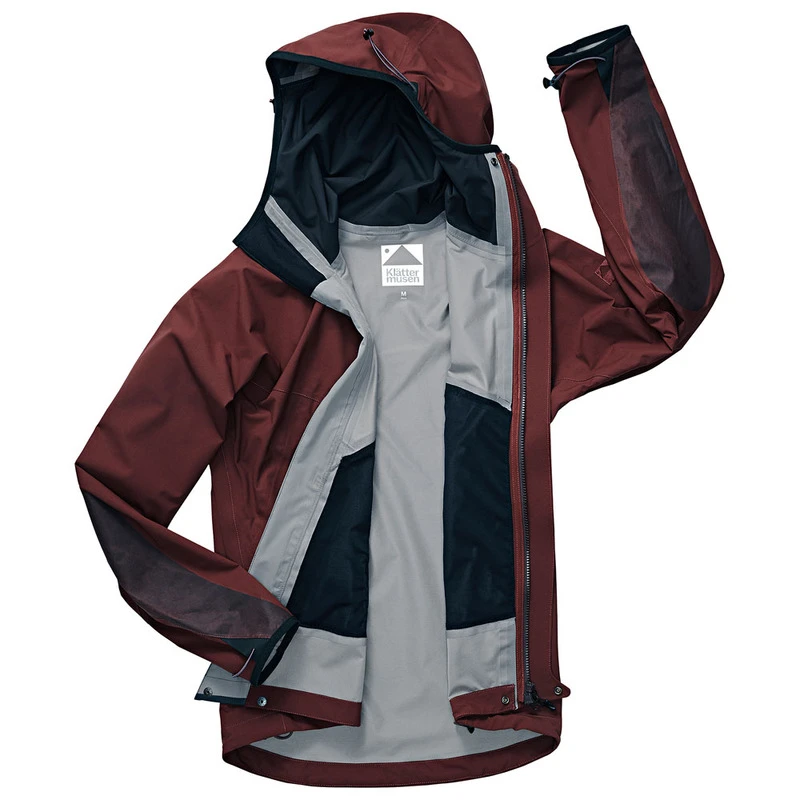 Klattermusen Mens Allgron Jacket Mountain Logo Burnt Lava Sportp