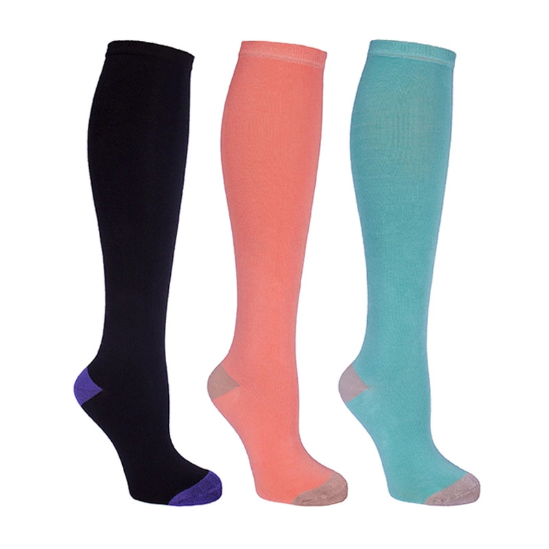 BAM Womens Knee Length Socks 3 Pairs (Mixed Colours) Sportpursuit.