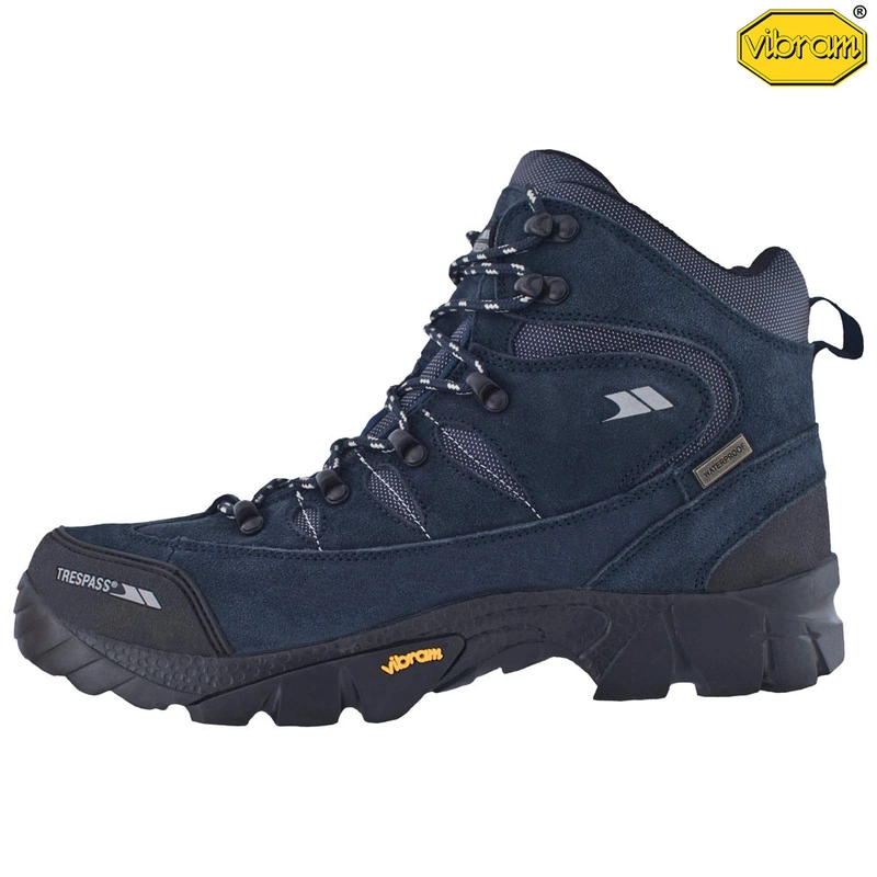 blue hiking boots