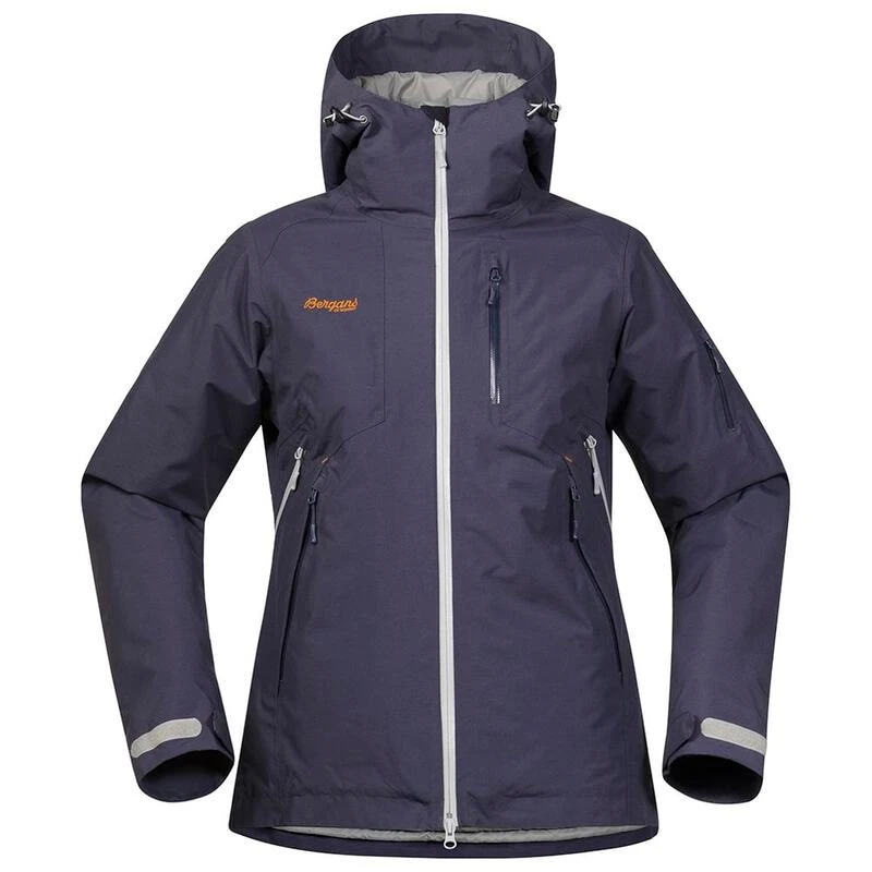 Bergans Womens Haglebu Insulated Jacket Night Blue Melange Aluminium