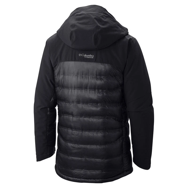 Columbia Mens Heatzone 1000 TurboDown Hooded Jacket Black Sportpur