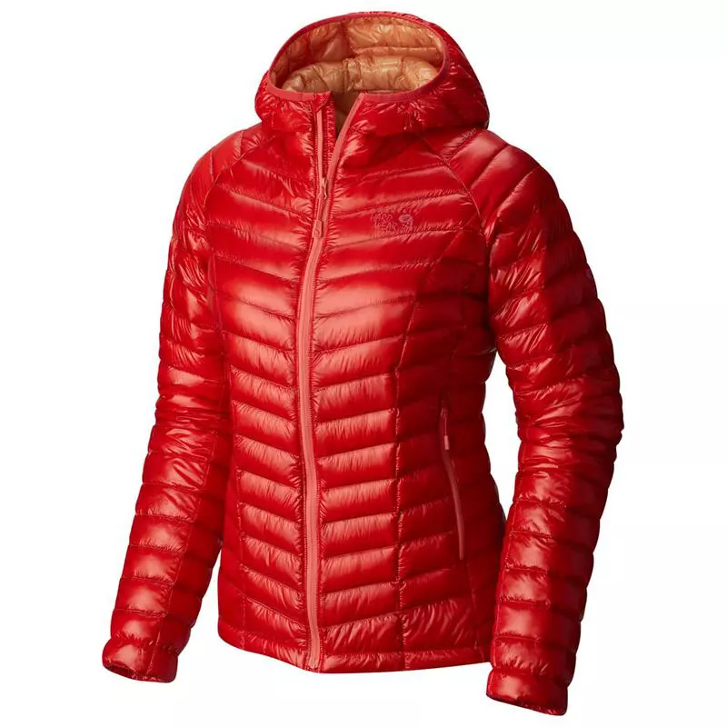 Mountain Hardwear Womens Ghost Whisperer Down Hooded Jacket Scarlet R