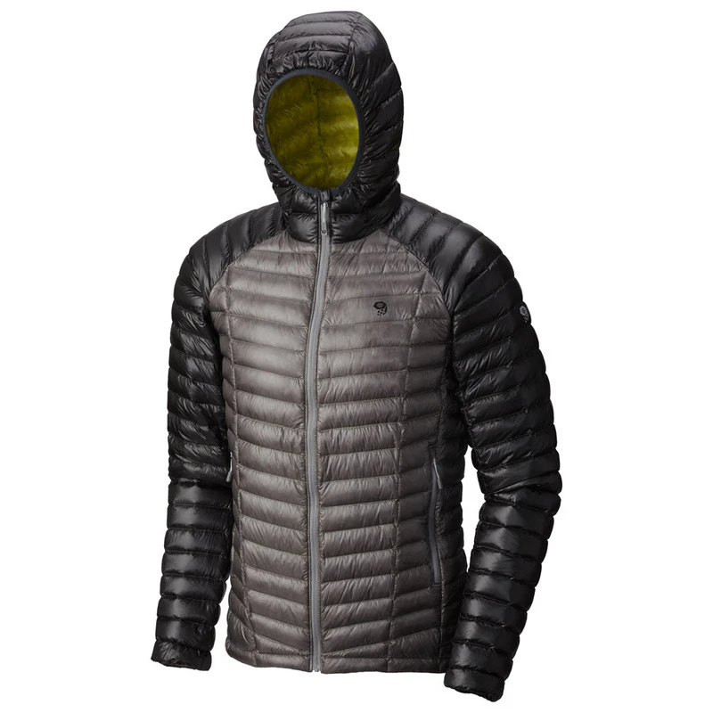 Mountain Hardwear Mens Ghost Whisperer Hooded Down Jacket Manta Grey