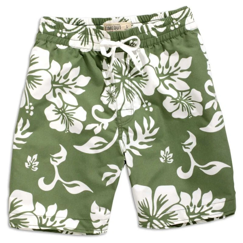 Timeout Mens Floral Swim Shorts (Dry Grass/Champagne) Sportpursuit.c