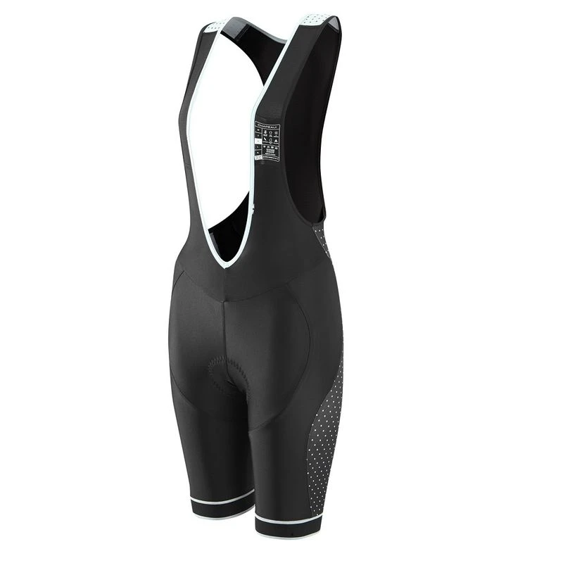Chapeau Womens Classic Bib Shorts Grey Fiadre Pad Black Mint Sp