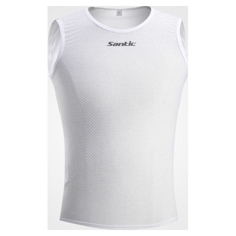 Santic Mens Sleeveless Base Layer (White)