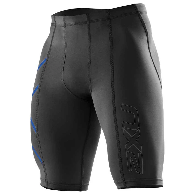 2XU Mens Compression Shorts (Black/Prussian Blue)