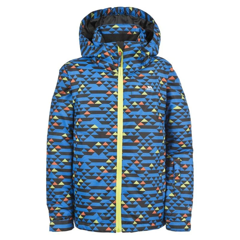 Trespass Kids Mckenzie Ski Jacket Electric Blue Print Sportpursuit