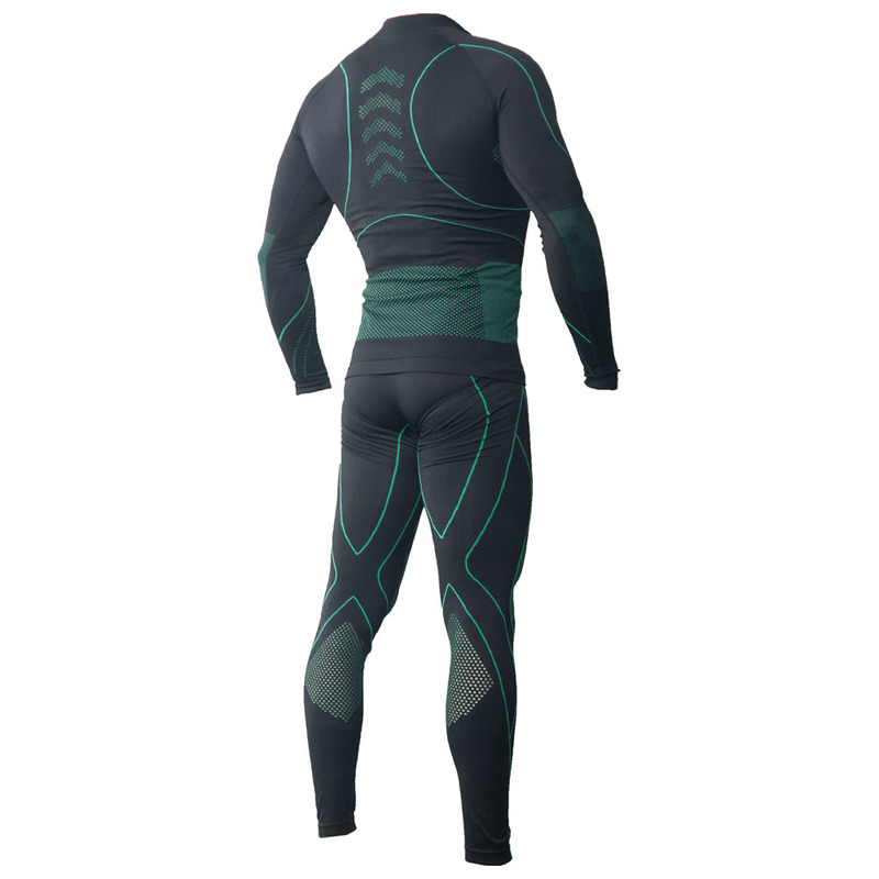 Santic Mens Seamless Compression Suit (Black/Green)