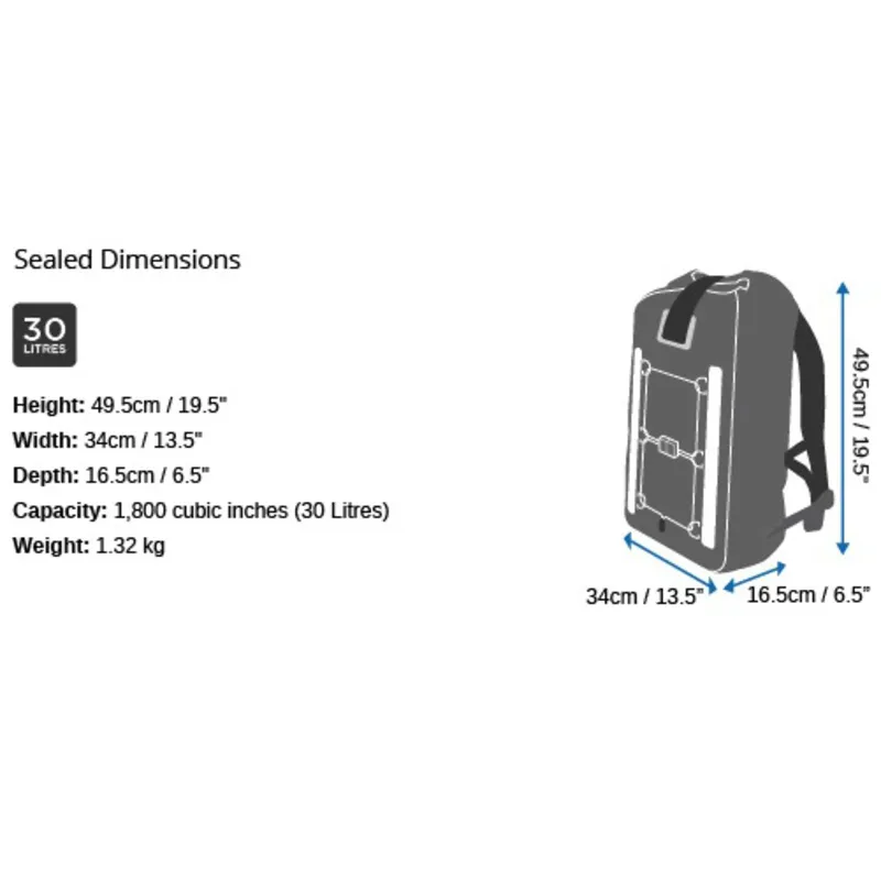 30l backpack dimensions discount