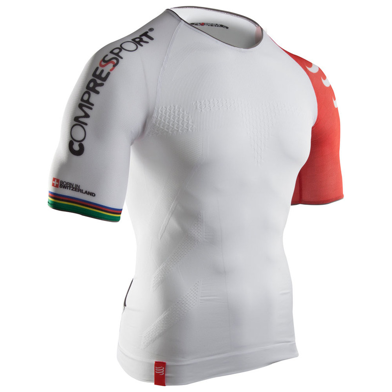 Compressport Triathlon Short Sleeve Compression Top (White) Sportpur