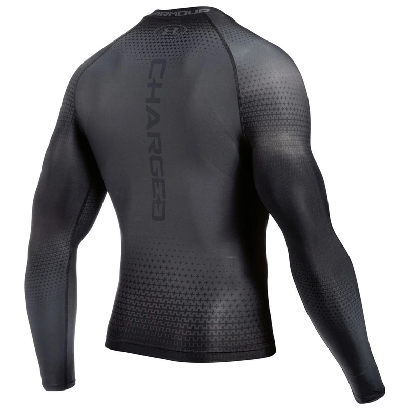Under Armour Mens Charged Compression Long Sleeve Top (Graphite/Stealt