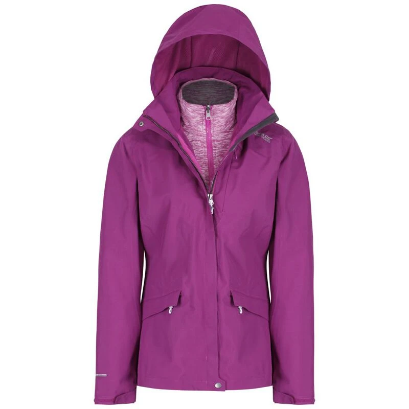 Regatta Womens Calyn II 3 in 1 Jacket Winberry Vivid Violet Sportp