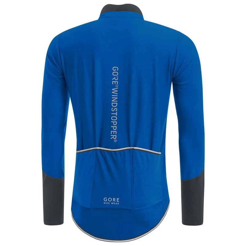Gore Mens Power Windstopper Jersey Brilliant Blue Black Sportpursu