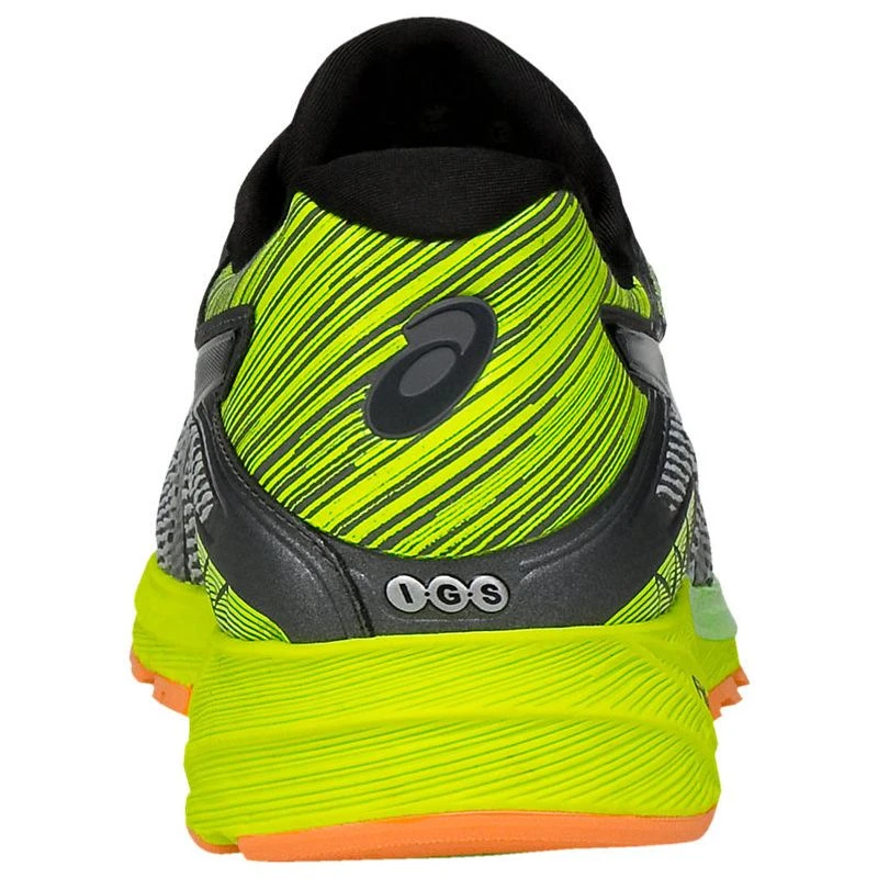 Asics Mens Dynaflyte Shoes Midgrey Black Safety Yellow Sportpurs