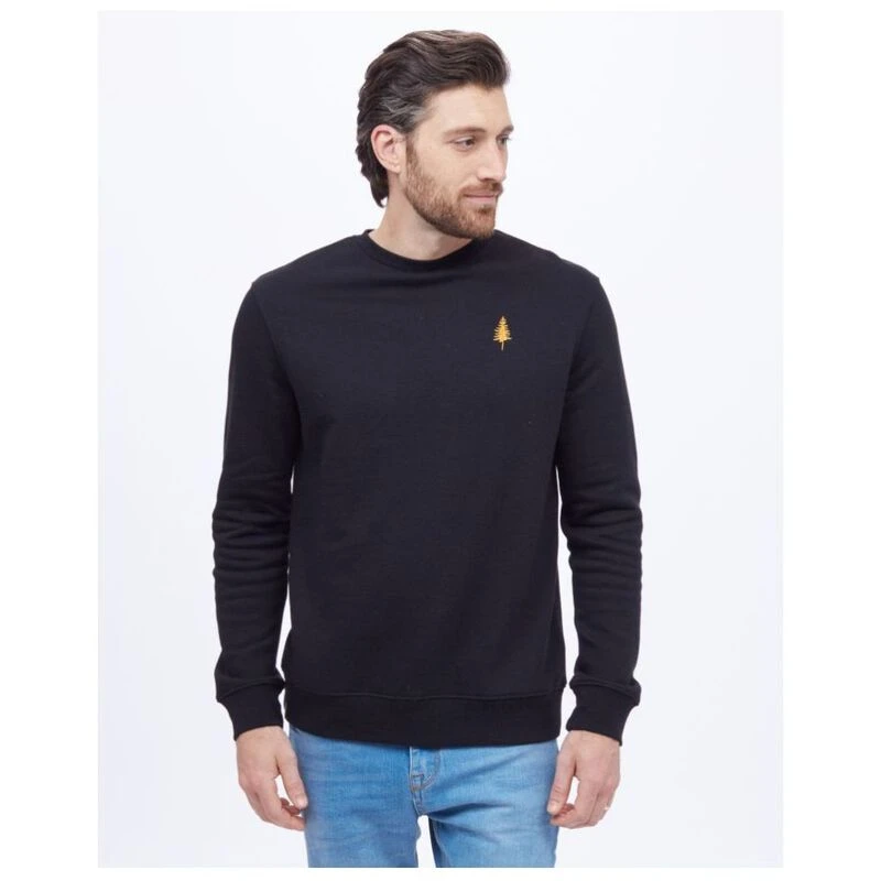 tentree Mens Treefleece Golden Spruce Crew Neck Top Meteorite Black G