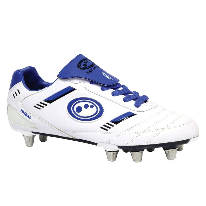 Optimum Mens Tribal Rugby Boots (White/Blue)