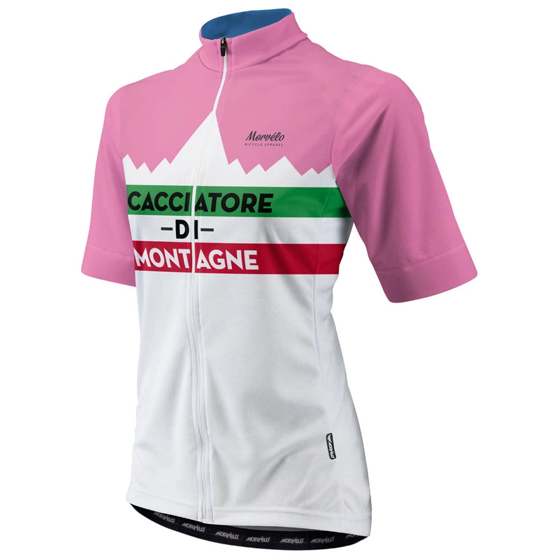 Morvelo Womens Cacciatore Nth Series Short Sleeve Race Jersey Pink Wh