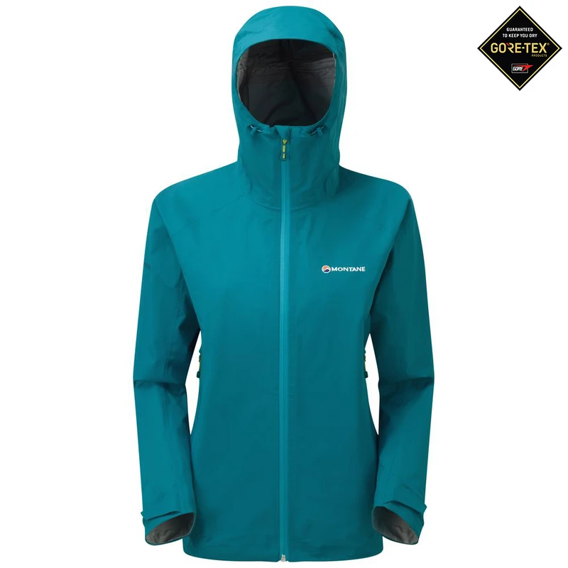 Montane Womens Surge Gore Tex Waterproof Jacket Zanskar Blue Spor