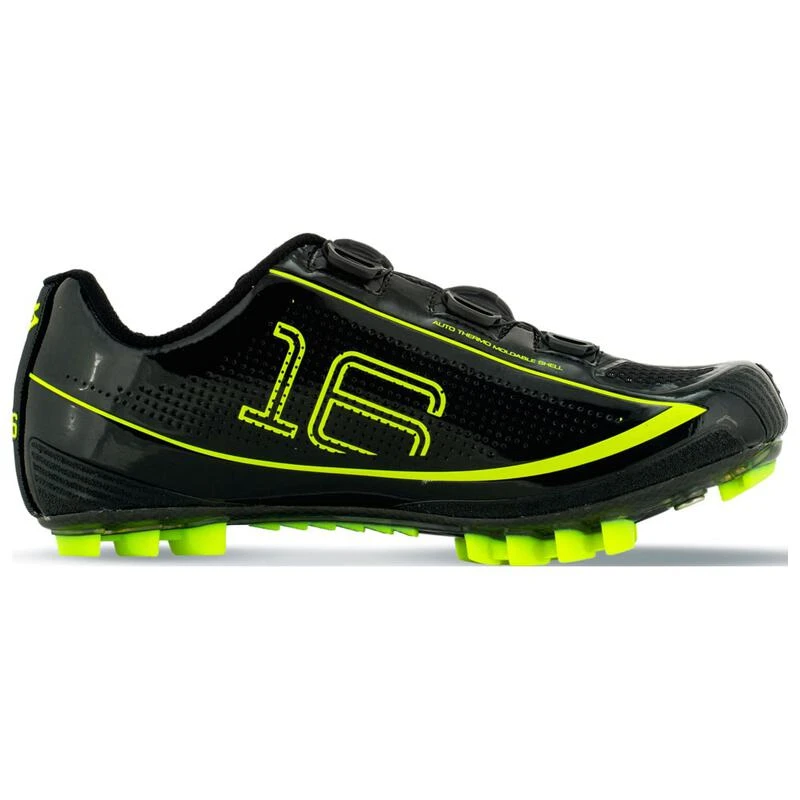 Spiuk 16MC MTB Shoes Black Yellow High Vis Sportpursuit