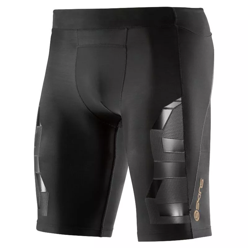 Skins Mens A400 Compression Running Shorts Pants Trousers Bottoms Black Sports 